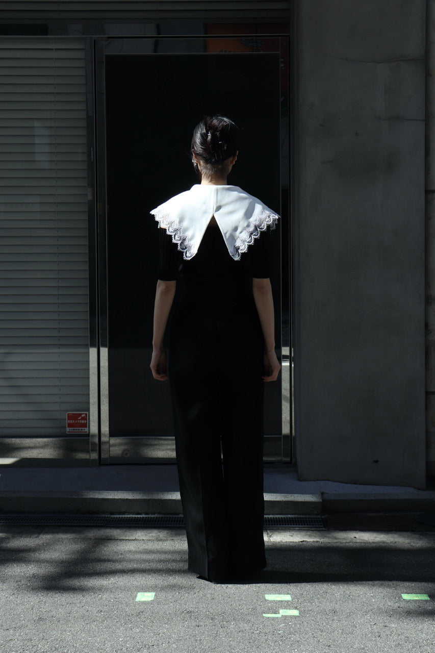 FETICO's 23SS Embroidery Collar Jumpsuit Wearing image