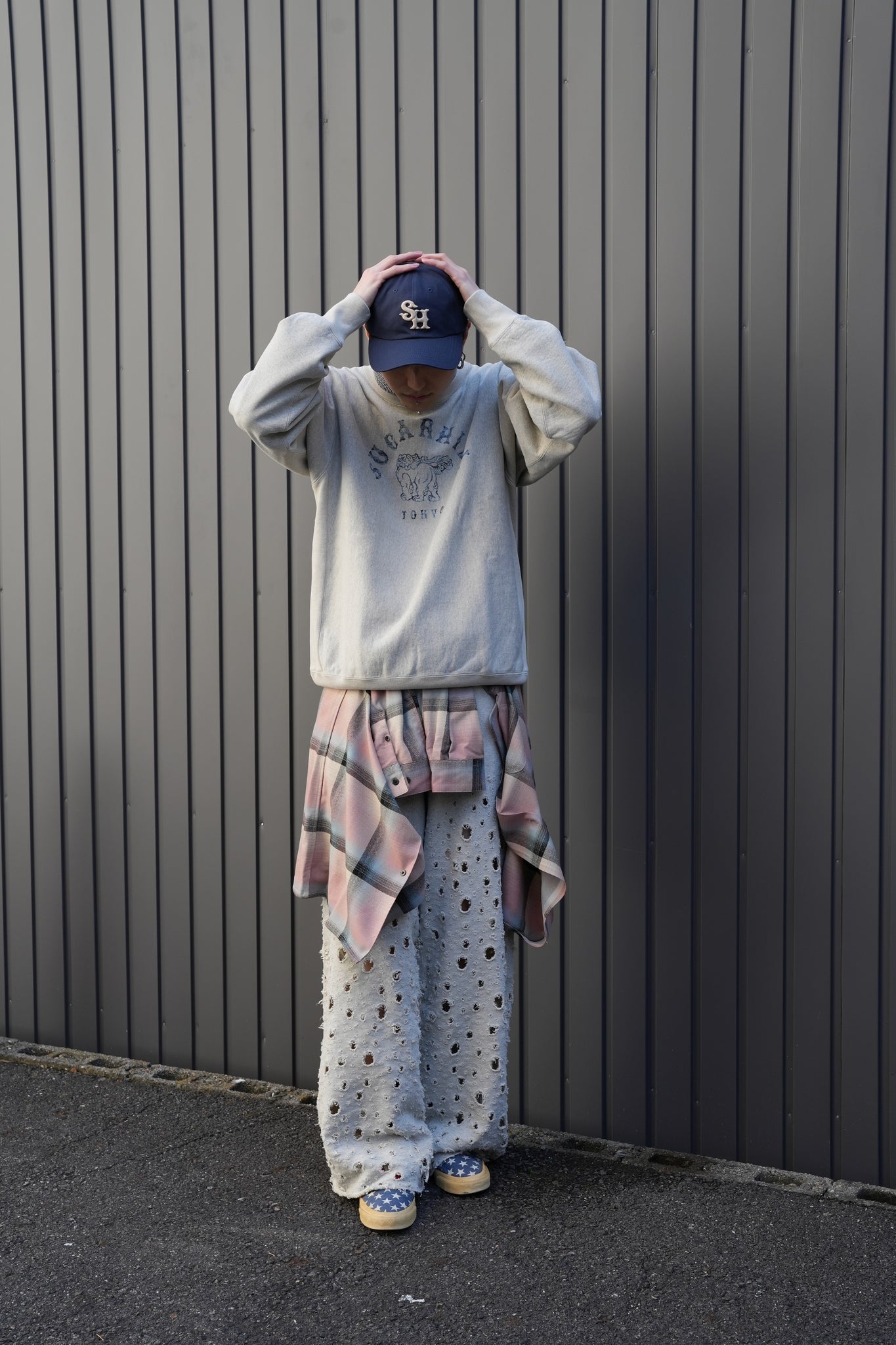 SUGの234ssの CRASHED SWEAT TROUSERS