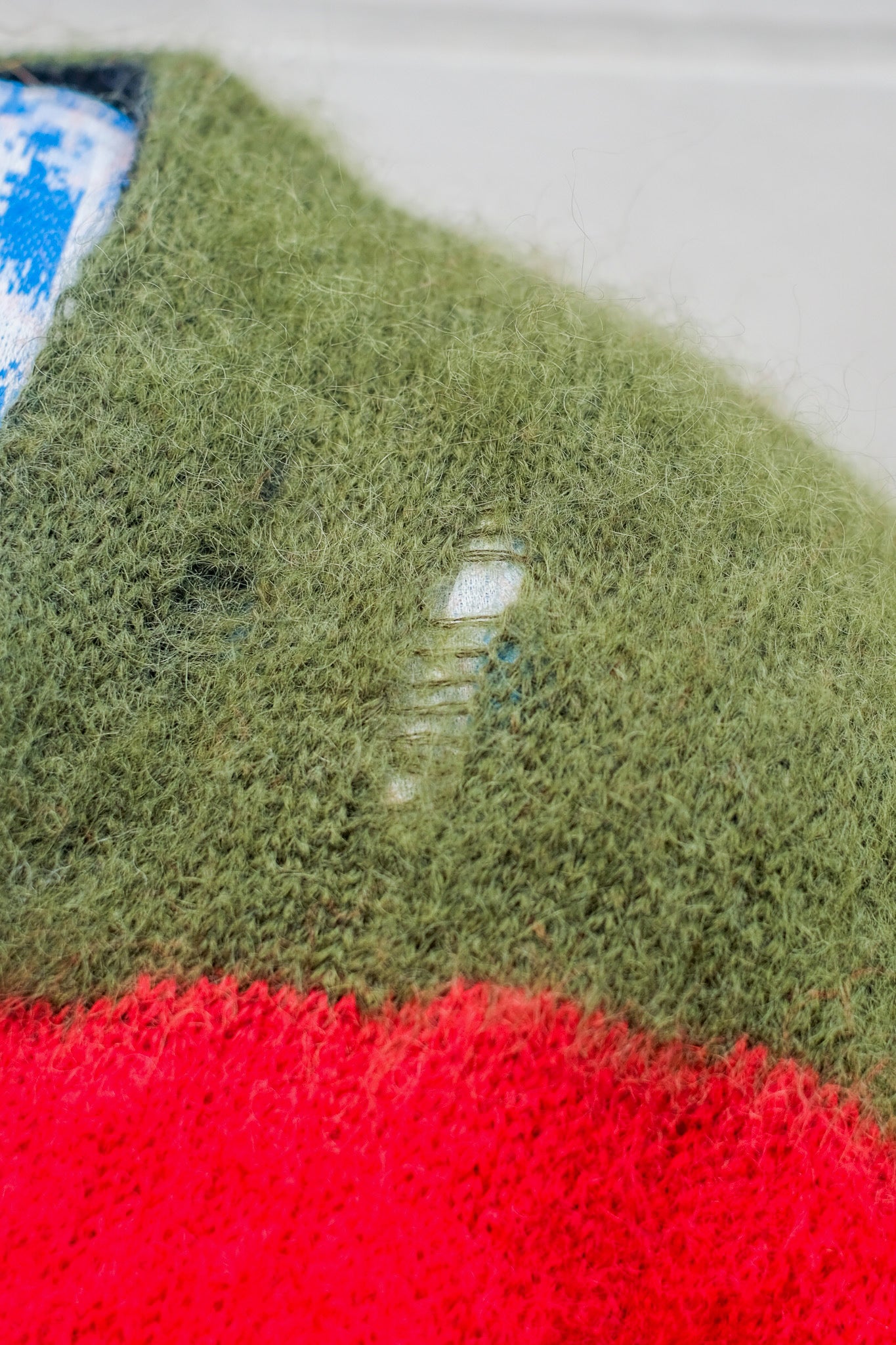 Image of negative knit cardigan
