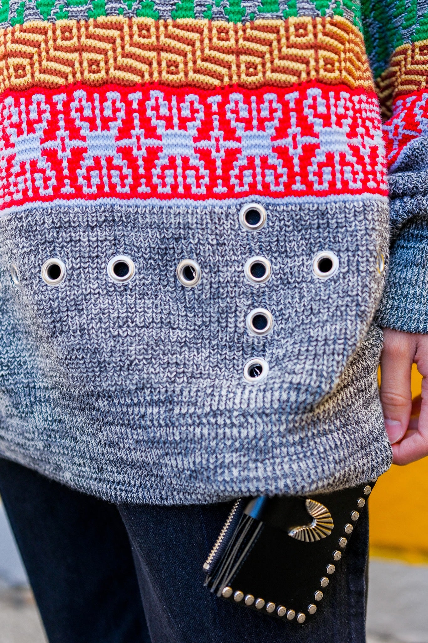 TOGA VIRILIS 23ss Jacquard knit pulloverを使用したスタイリング画像