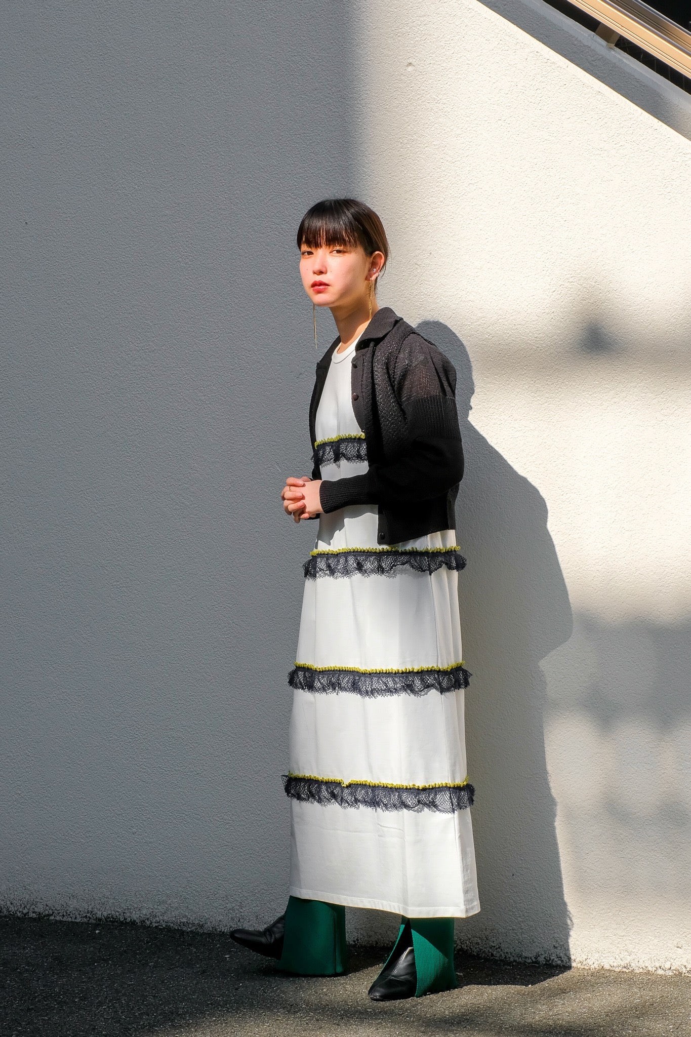 tiit tokyo의 21SS의 torchon lace dress를 사용한 스타일링 이미지