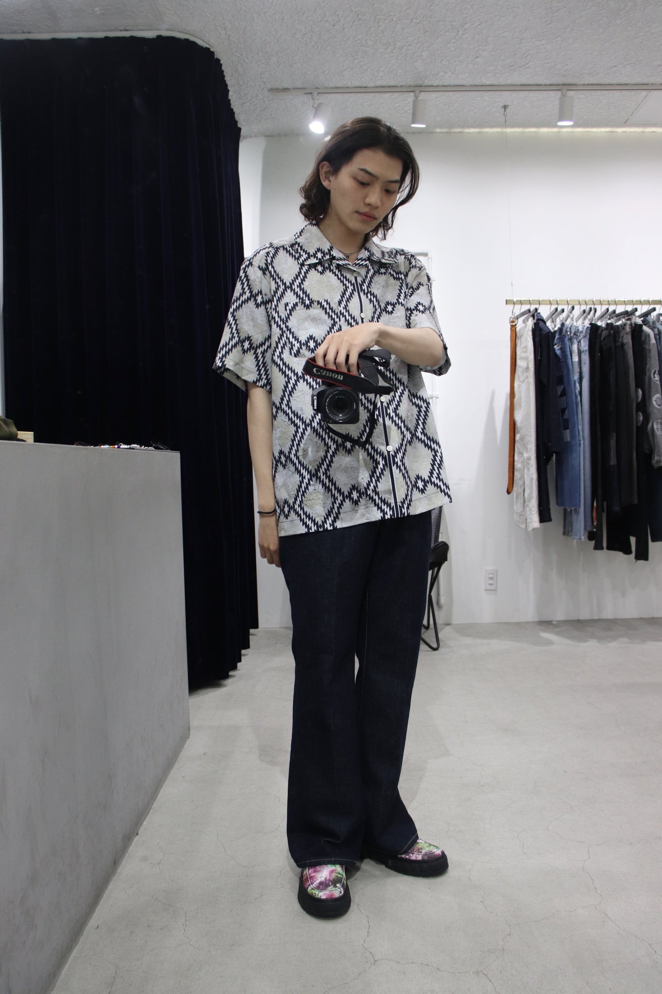 Children of the discordanceの22SSのPERSONAL DATA PRINT SHIRT S/S