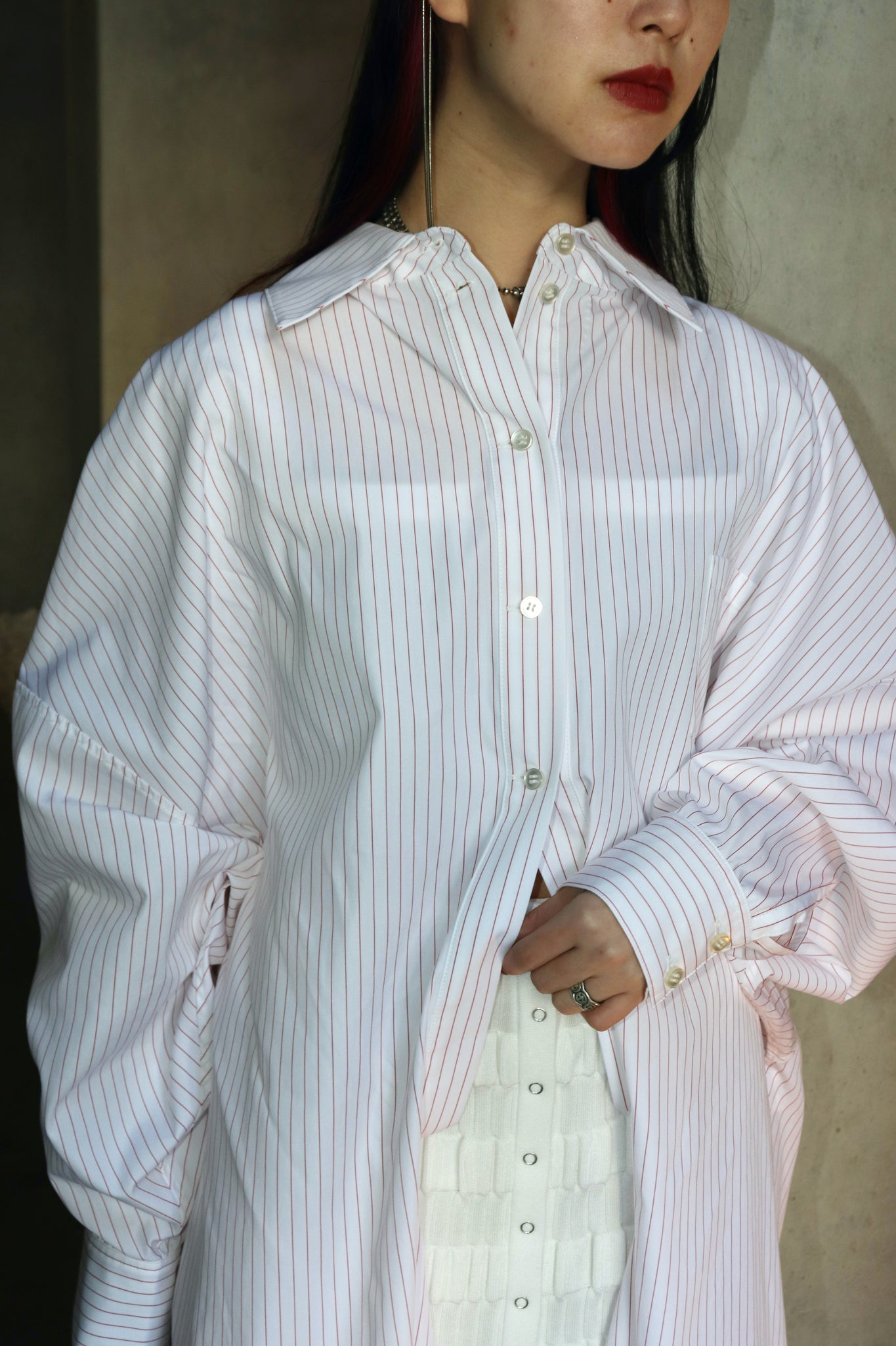 AKIKOAOKI 23ss 2way Shirt Dress 02 styling image