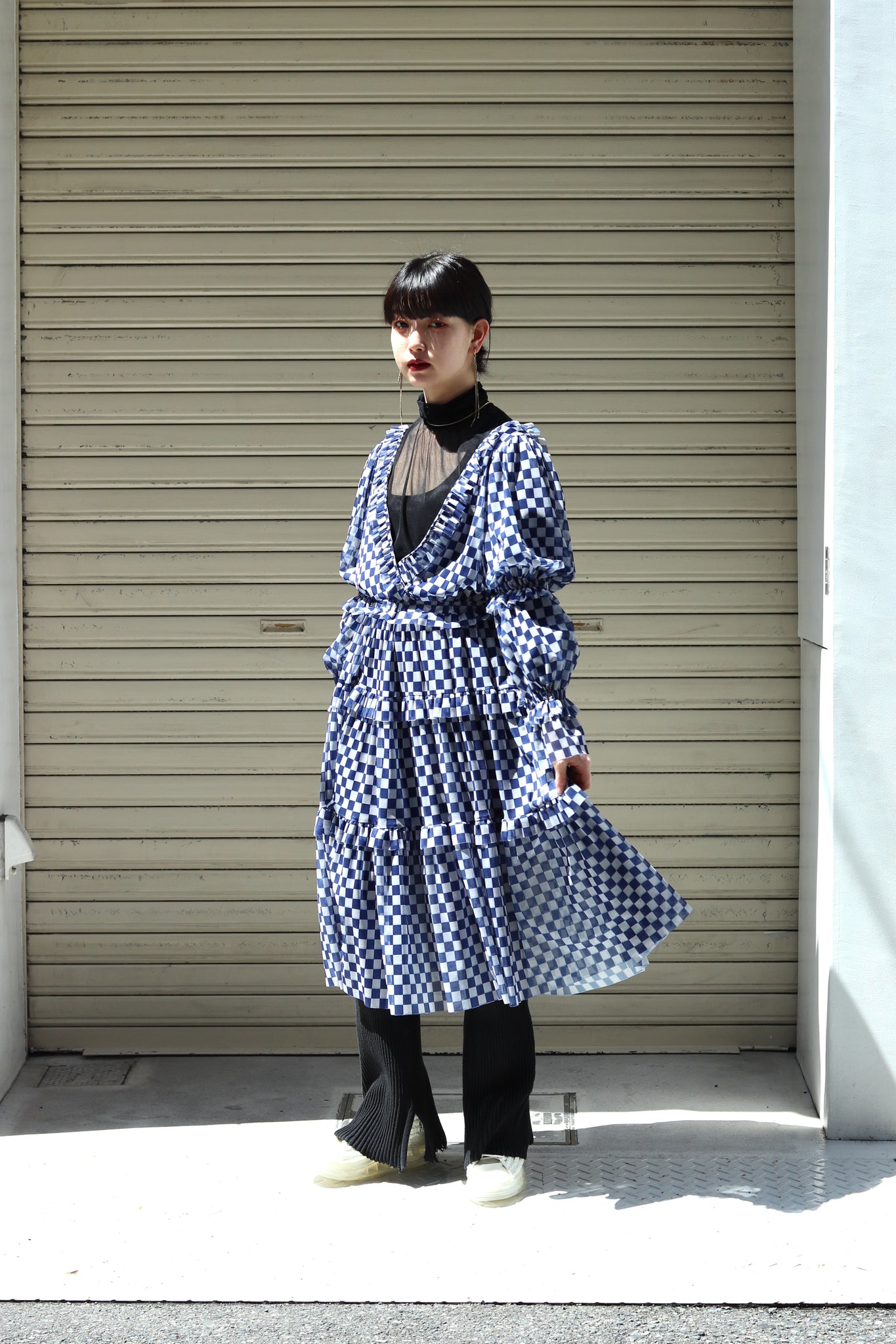 Image de style de Tiit Tokyo 20sss Panneau Tule Robe Tule