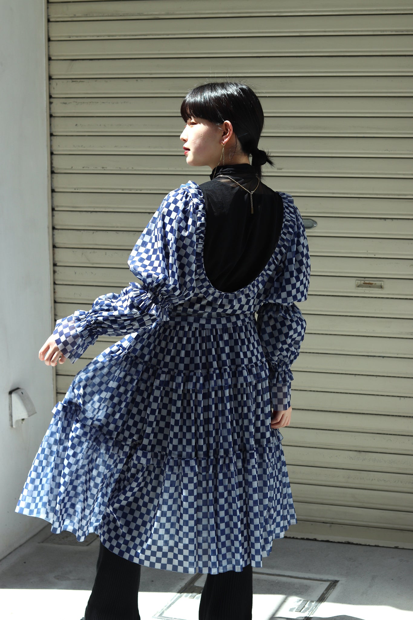 tiit tokyo의 20SS의 panel tule dress 스타일링 이미지