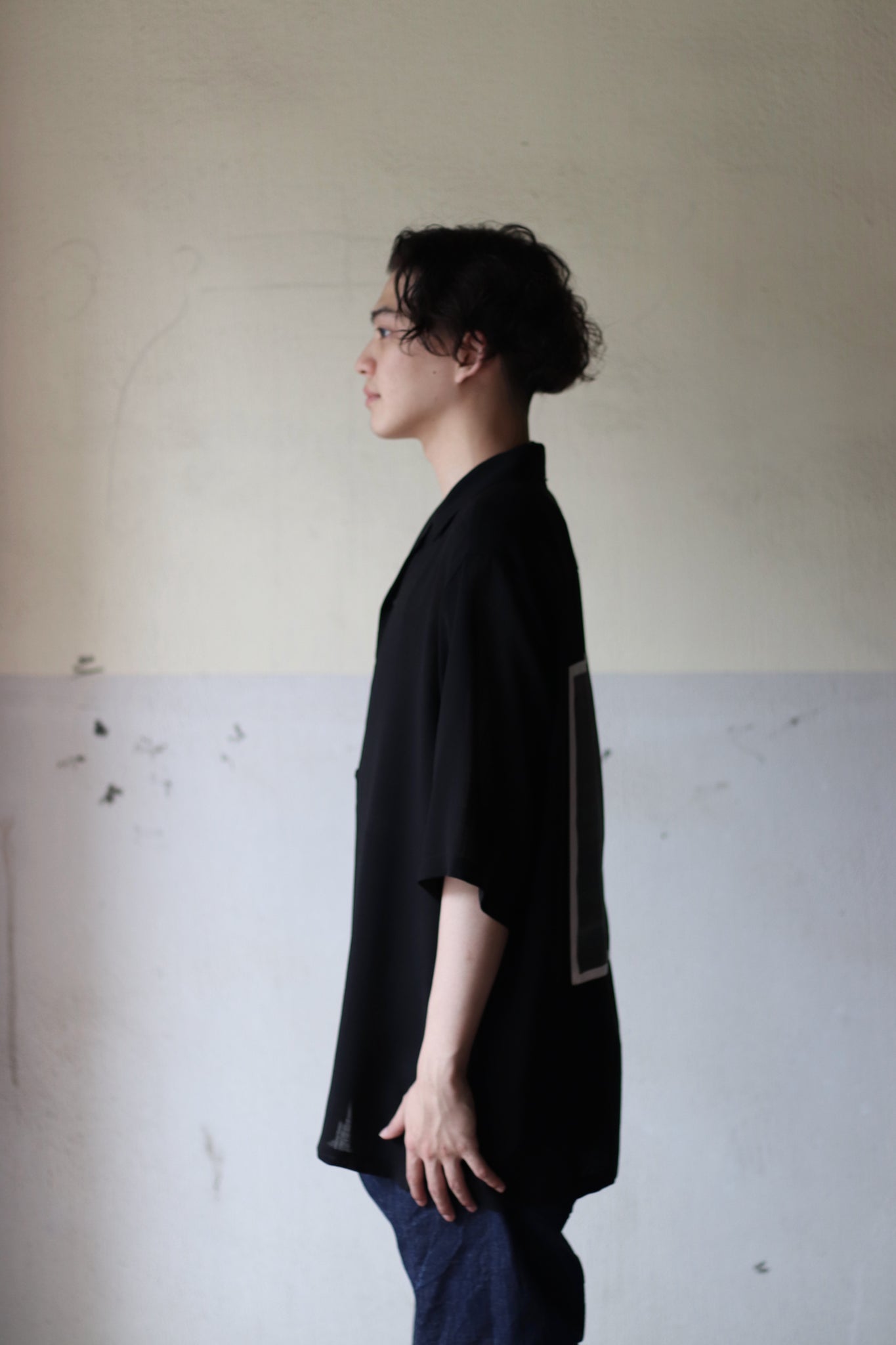 NULABELの21SSのOPEN COLLAR SHIRT S/S 