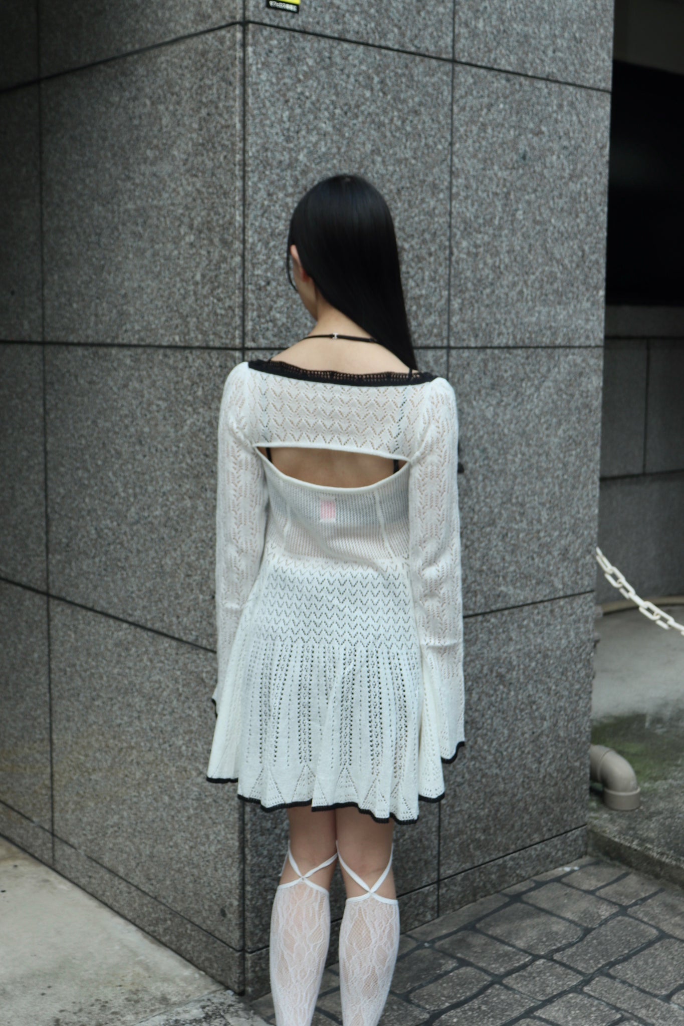 FETICO 24SS LACE KNIT MINI DRESS(WHITE)を使用したスタイリング画像