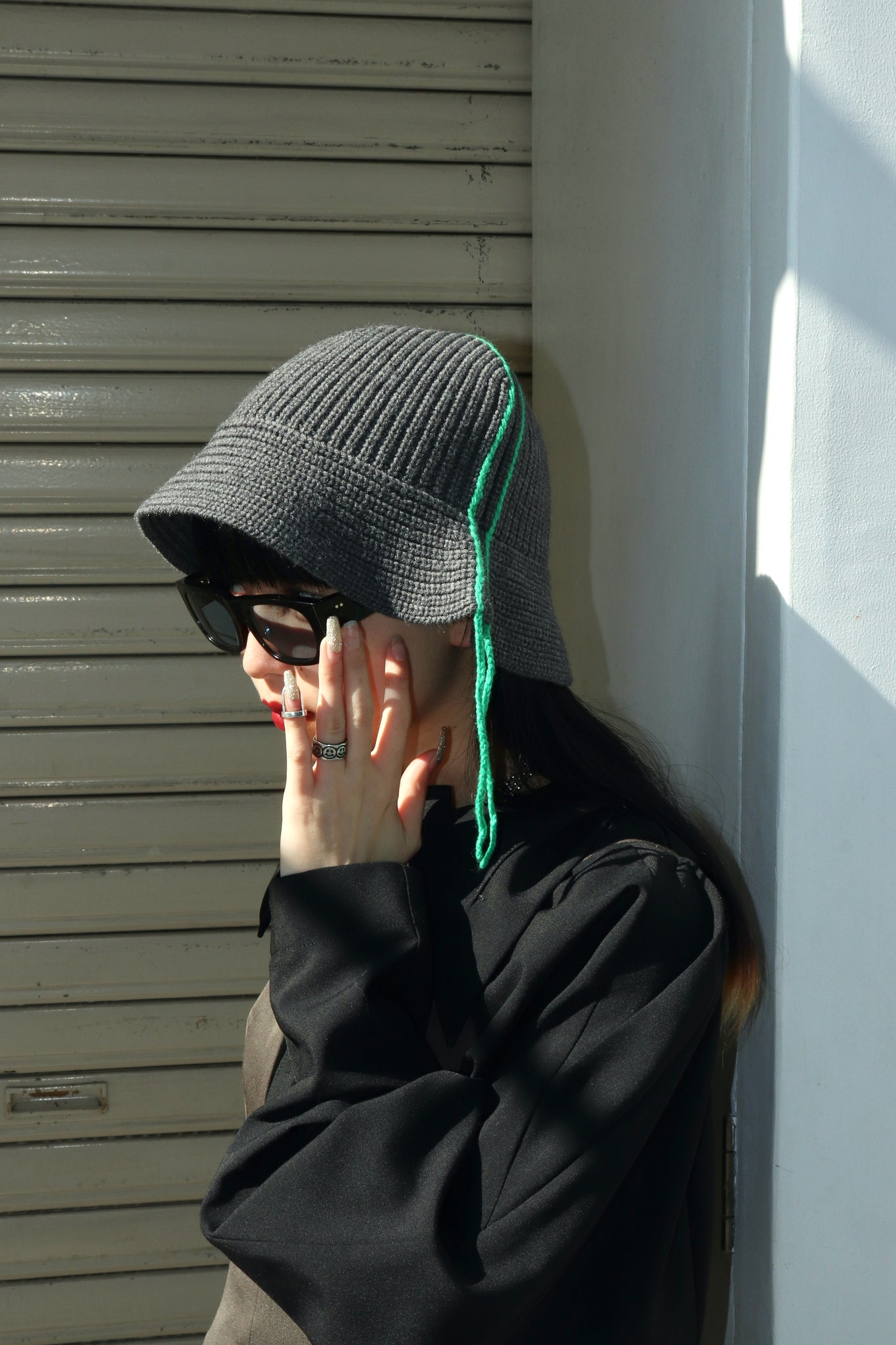 Styling image using SODUK 22aw Stinging Knit Hat