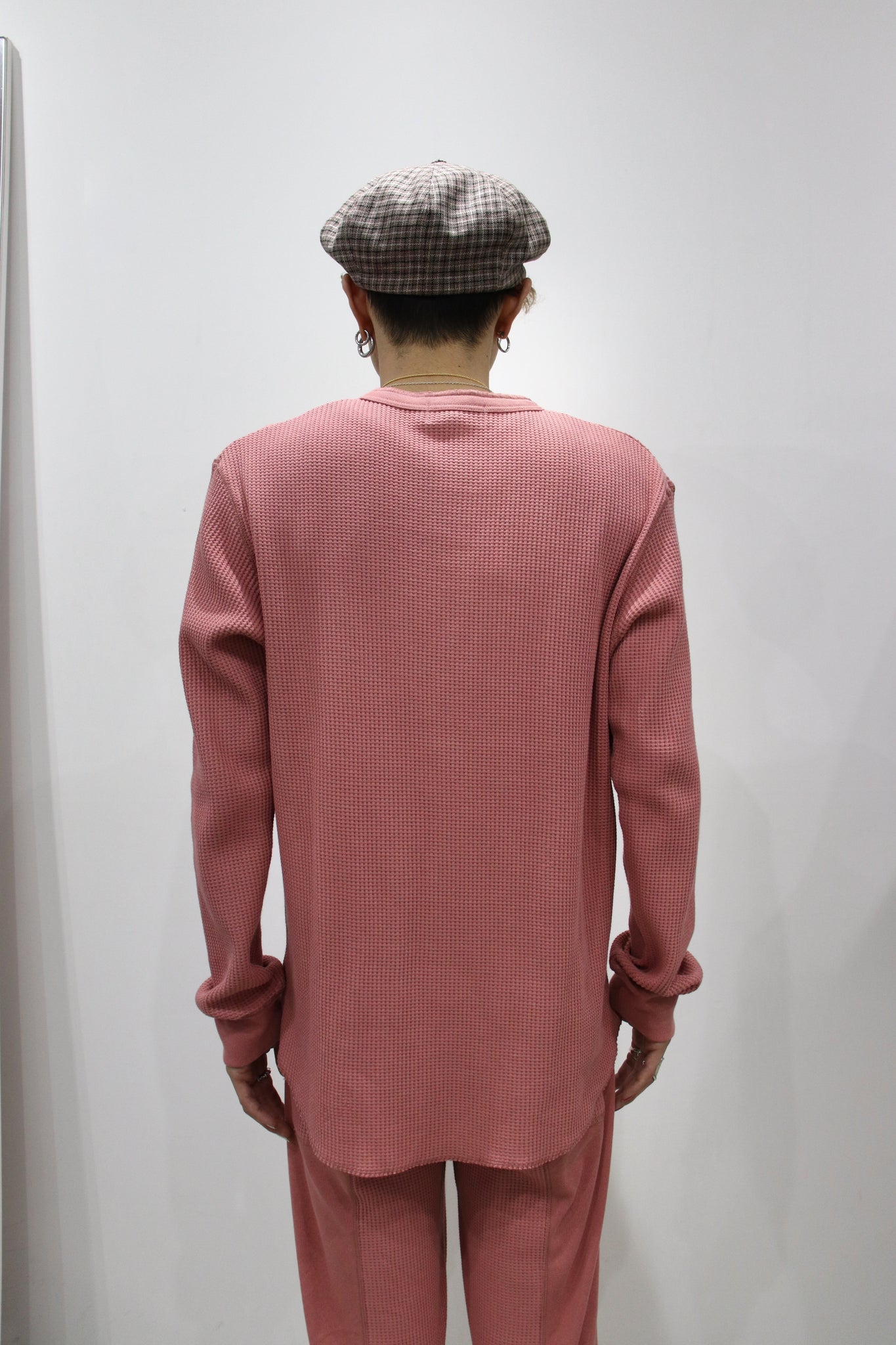 URIGの4B HENRYNECK WAFFLE L/SのPINK