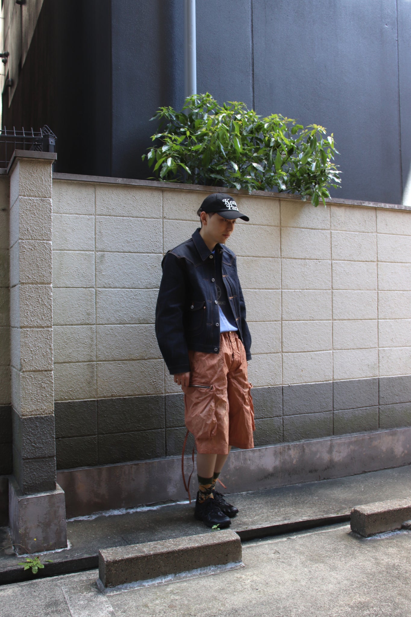 NULABEL 24ss GARMENT DYED NYLON CARGO SHORTS