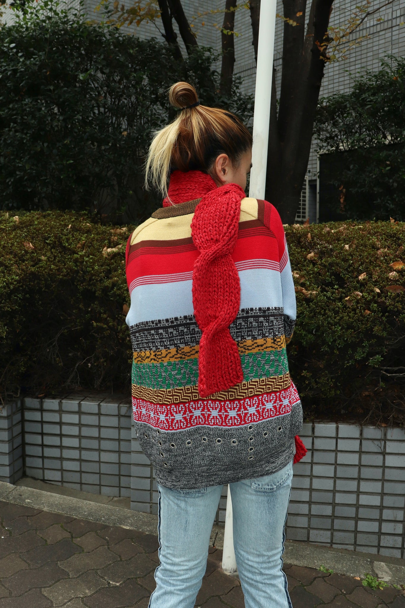 TOGA VIRILIS 23ss Jacquard knit pulloverを使用したスタイリング画像