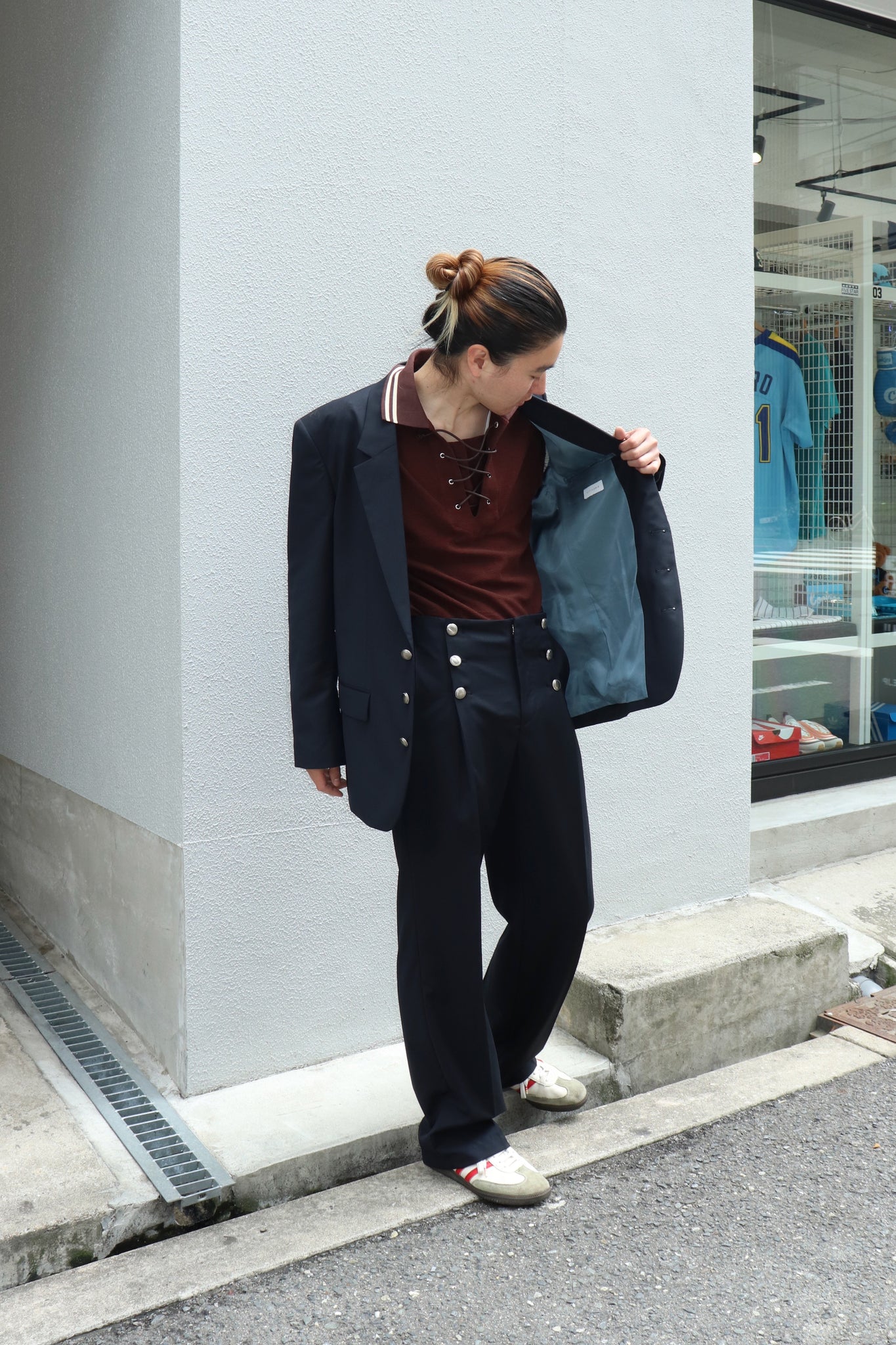 LITTLEBIG Low 3B Blazer(Navy)を使用したスタイリング画像