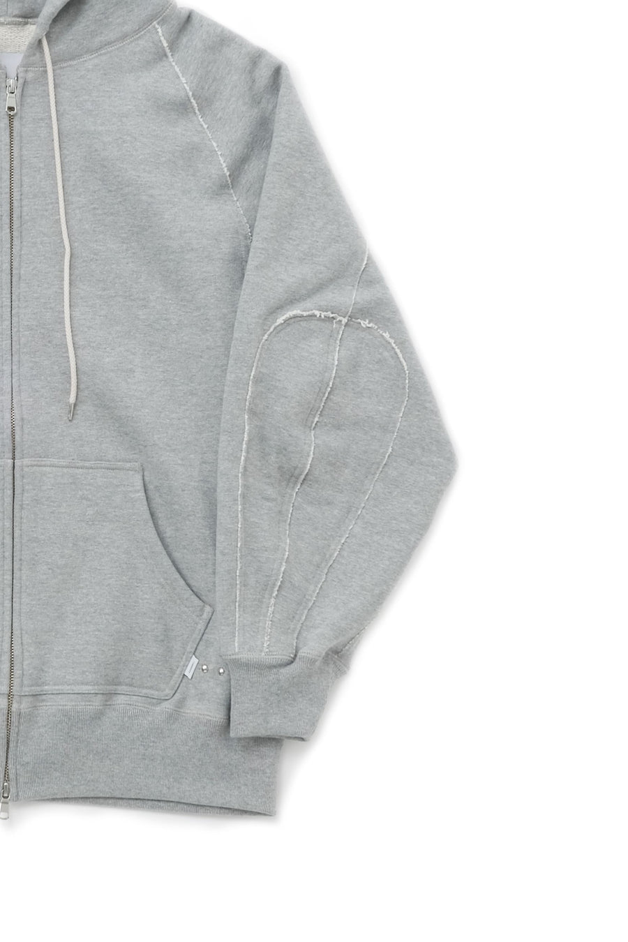 SUGARHILL ZIP-UP RAW EDGE HOODIE(GRAY) 無料配達 6660円引き www