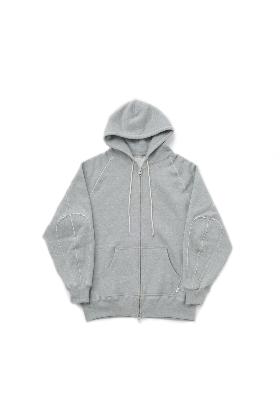 SUGARHILL ZIP-UP RAW EDGE HOODIE(GRAY) 無料配達 6660円引き www