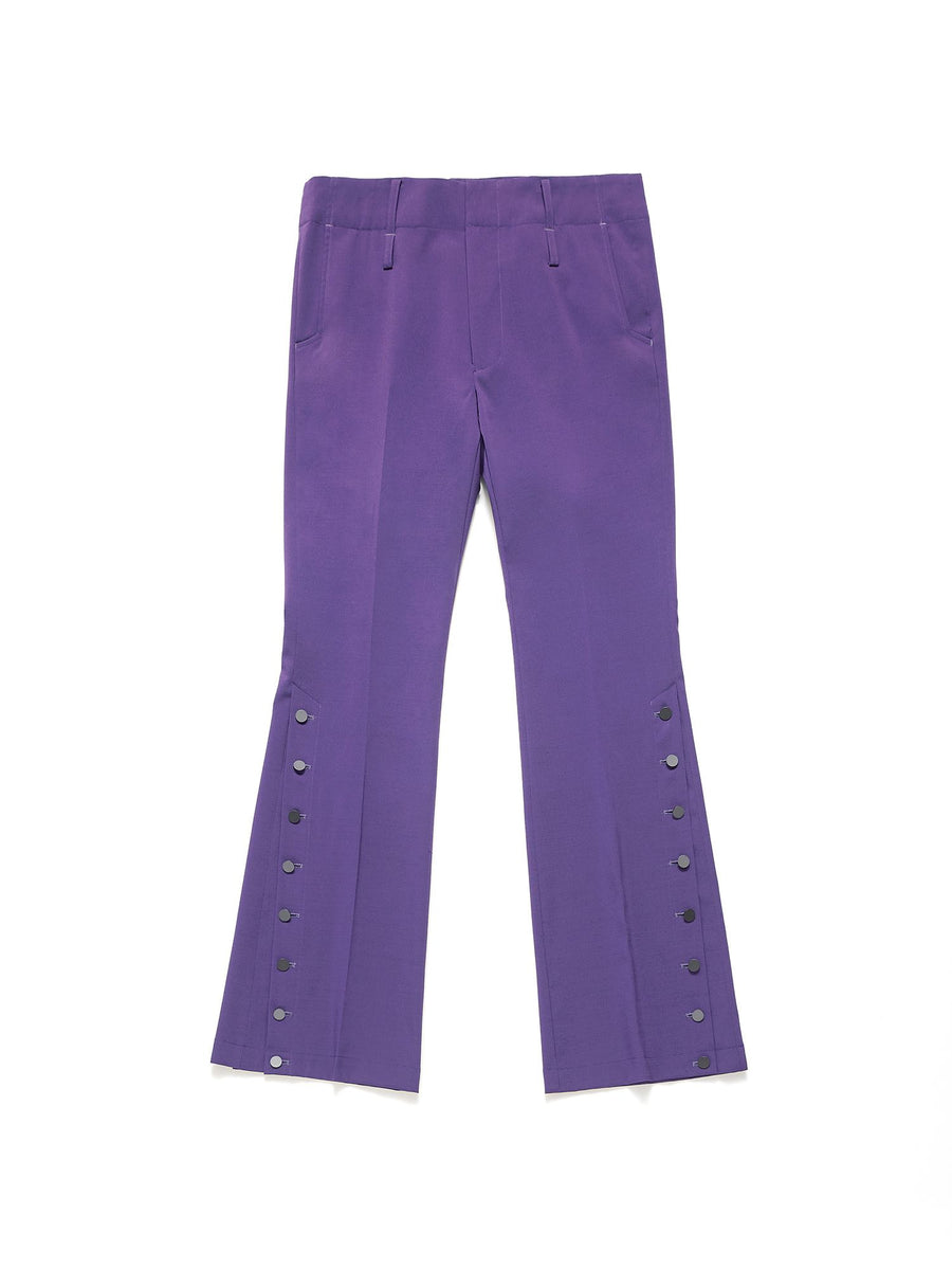 YUKI HASHIMOTO(ユウキハシモト)のFLARED SLIM TROUSERS PURPLEの通販