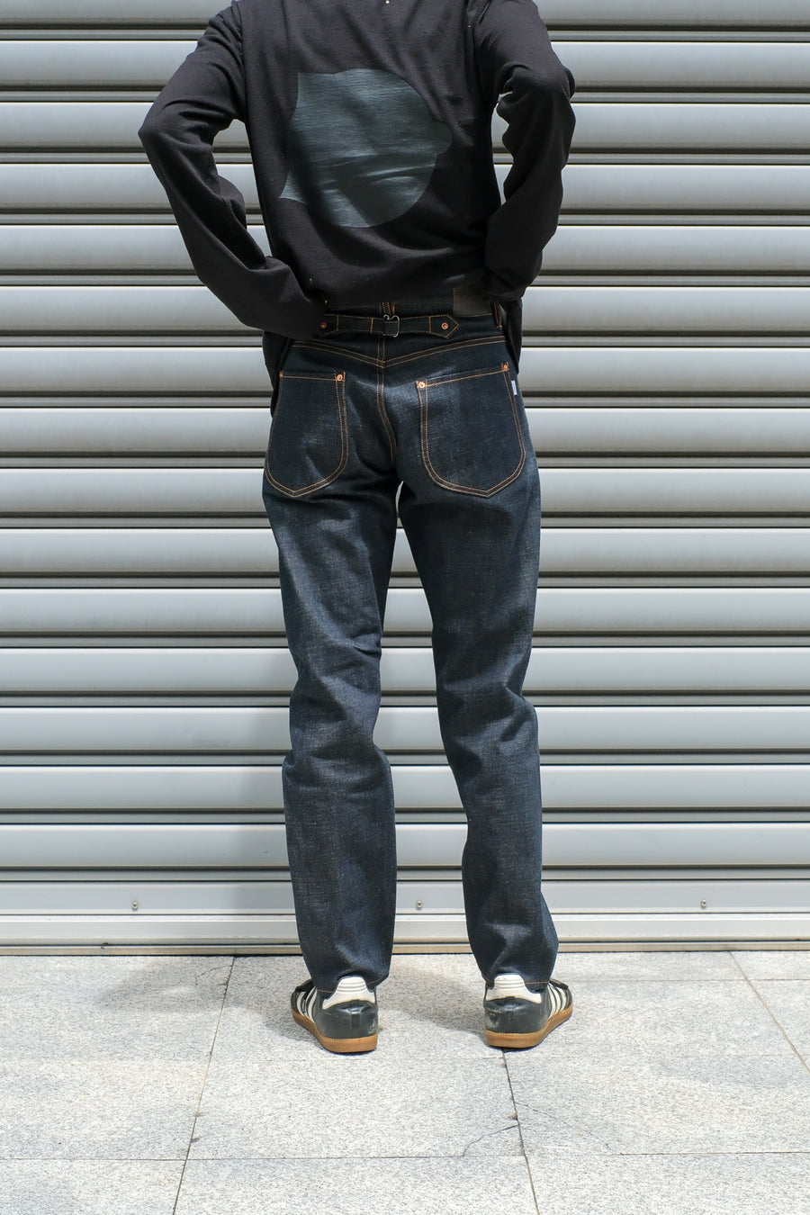 SUGARHILL CLASSIC 502 DENIM PANTS 革パッチ逆さ-