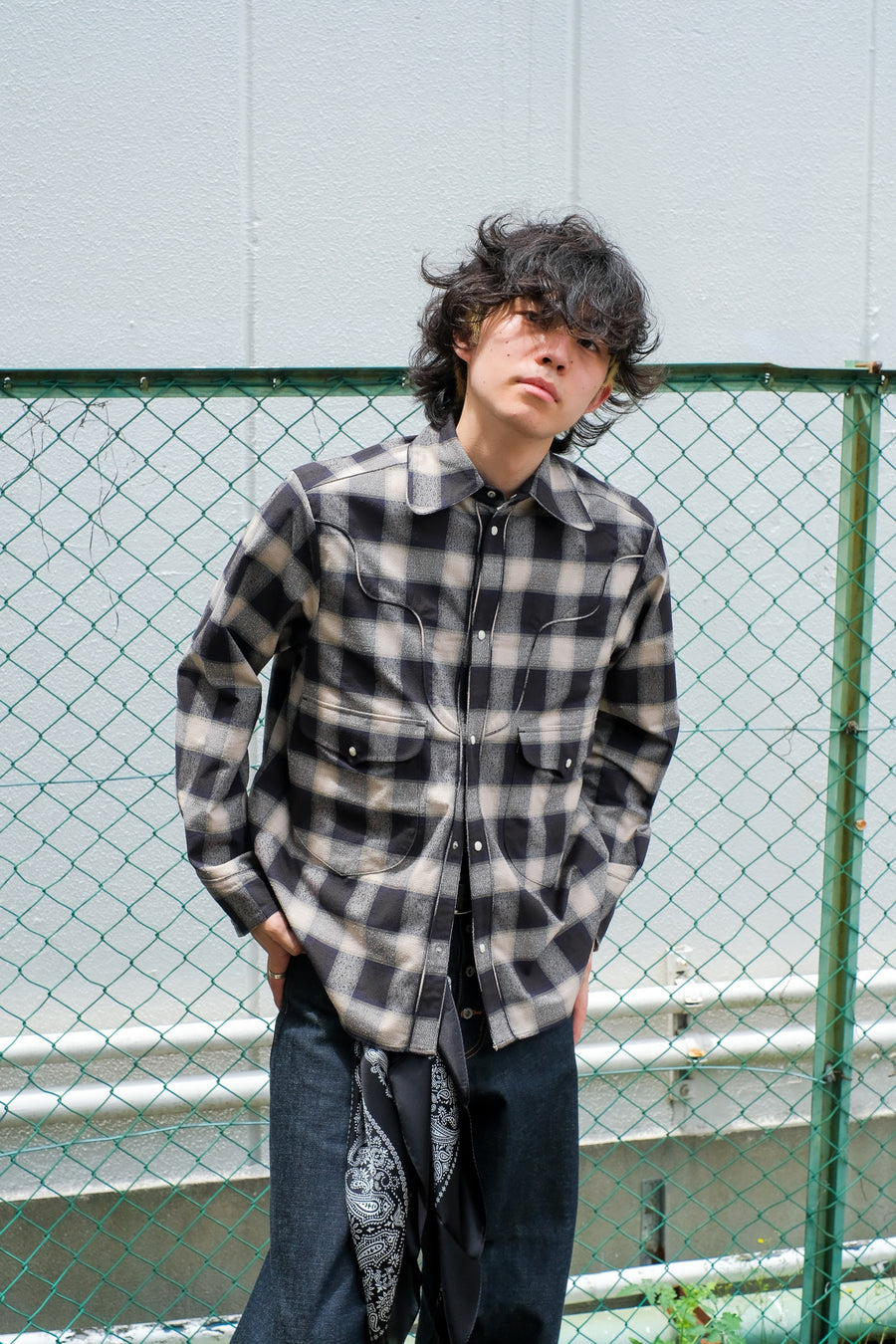 最短翌日発送可 SUGARHILL 22SS OMBRE OPEN-COLLER SHIRT シャツ