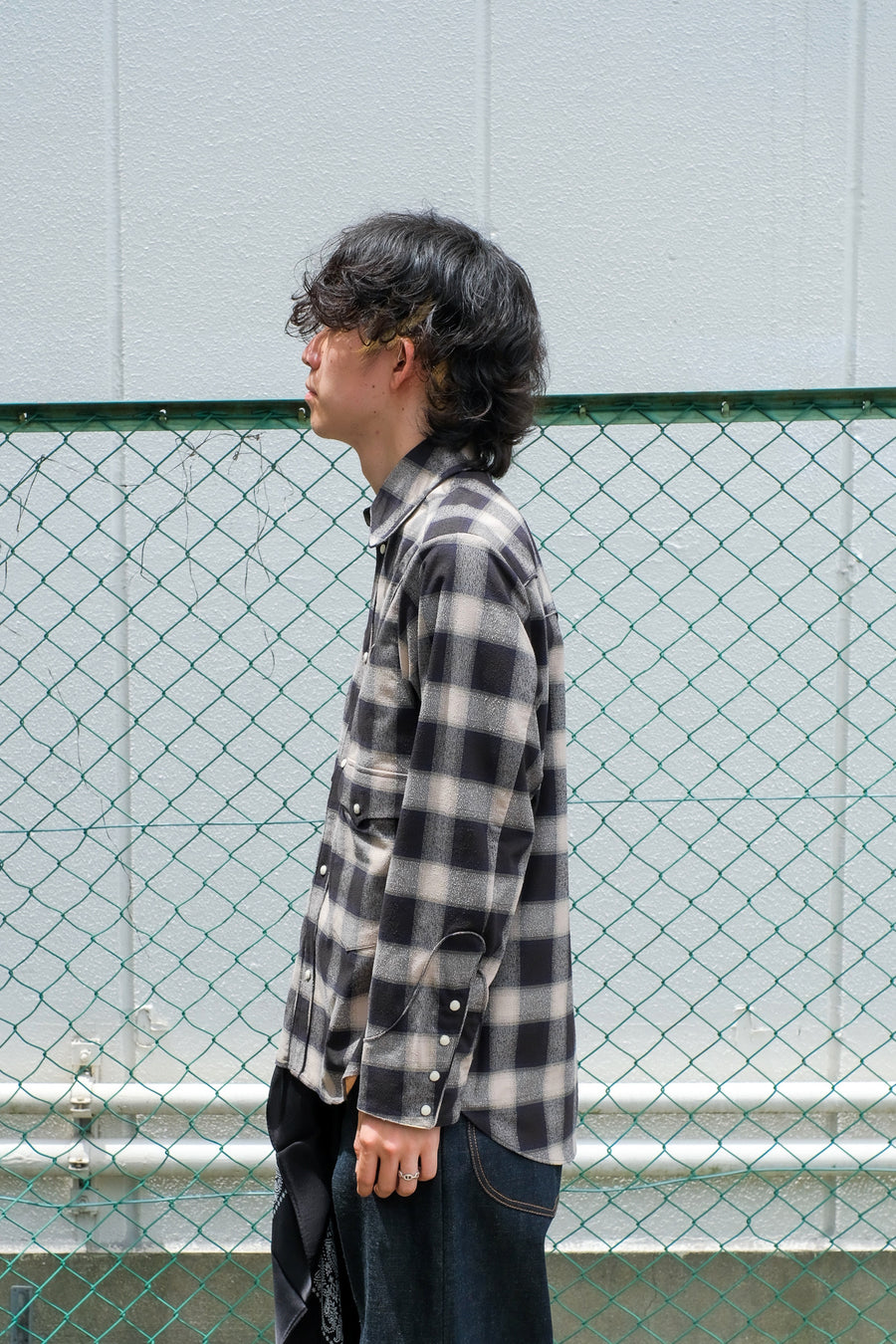 最終値下】SUGARHILL LEATHER WESTERN SHIRT-