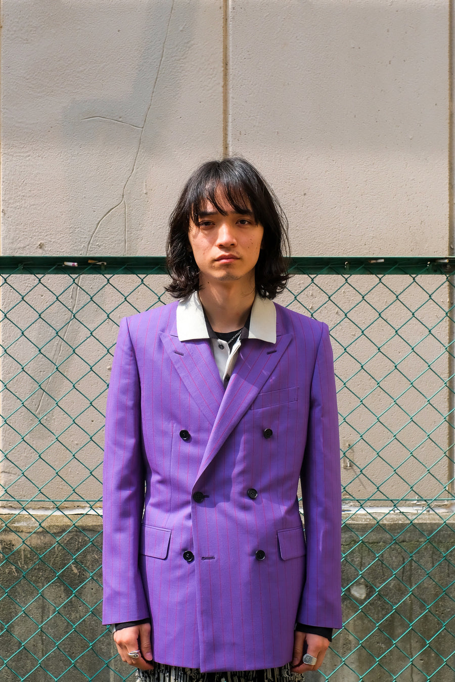 LITTLEBIG  22ss Concaved Shoulder Jacket(Purple)