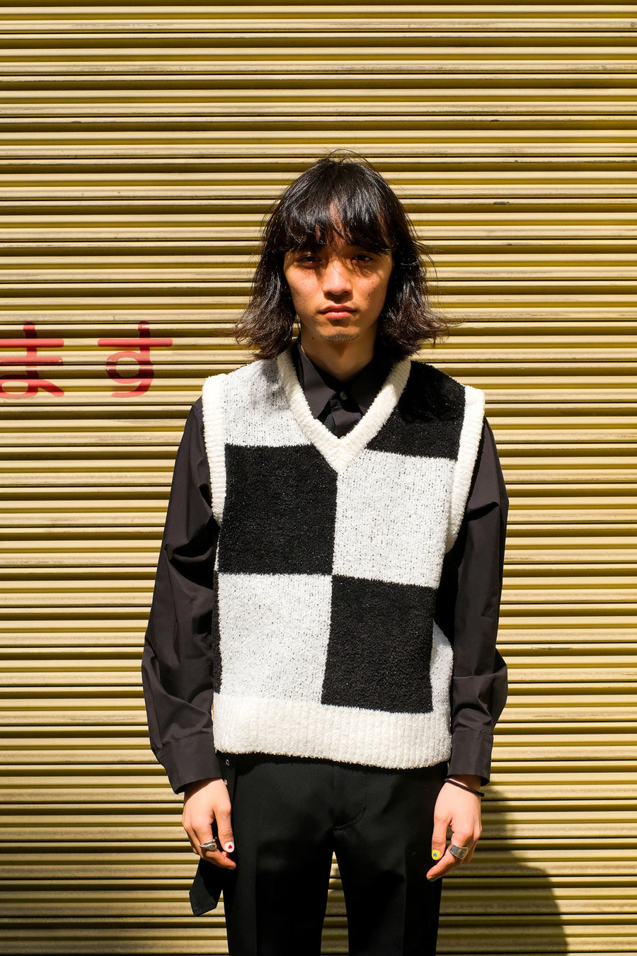 LITTLEBIG(リトルビッグ)のPattern Knit Vest Whiteの通販｜PALETTE