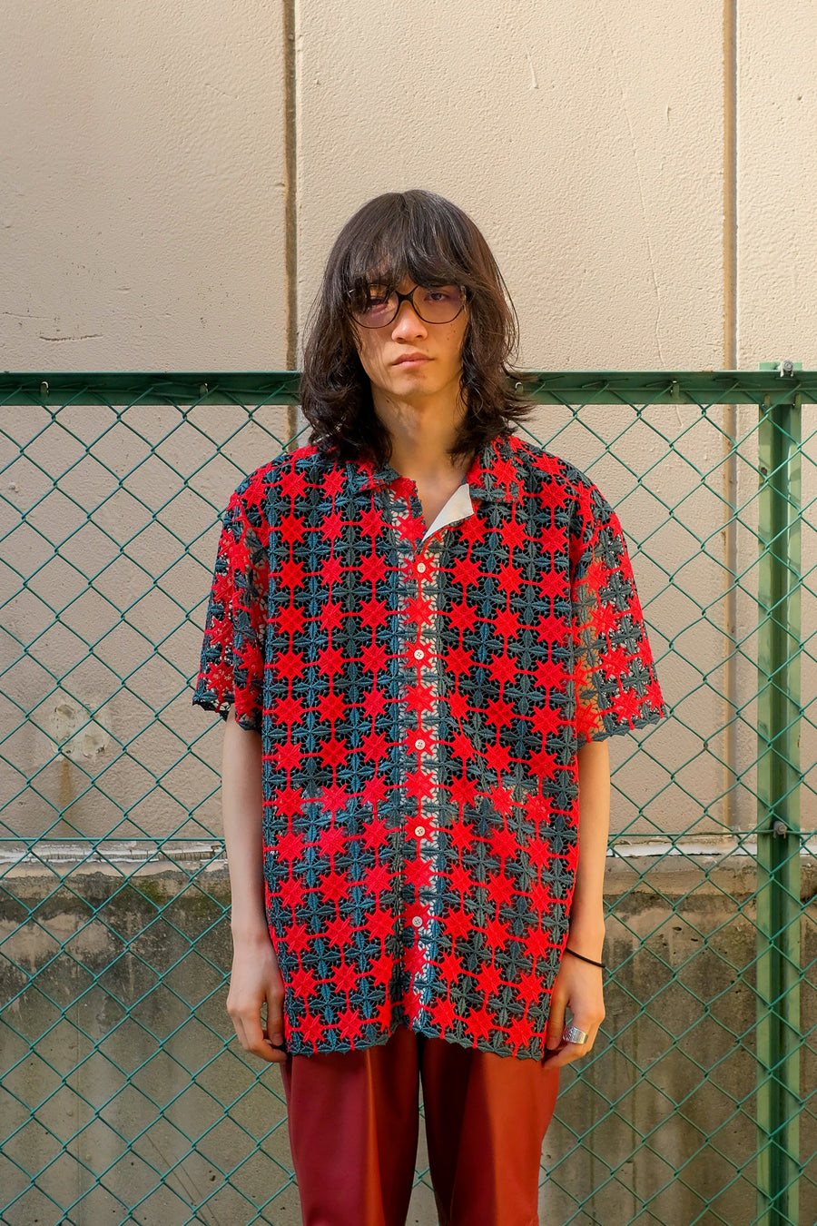 【値下げ】toga virilis lame print shirt
