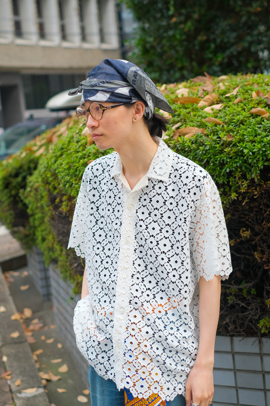 TOGA VIRILIS Chambray taffeta shirt