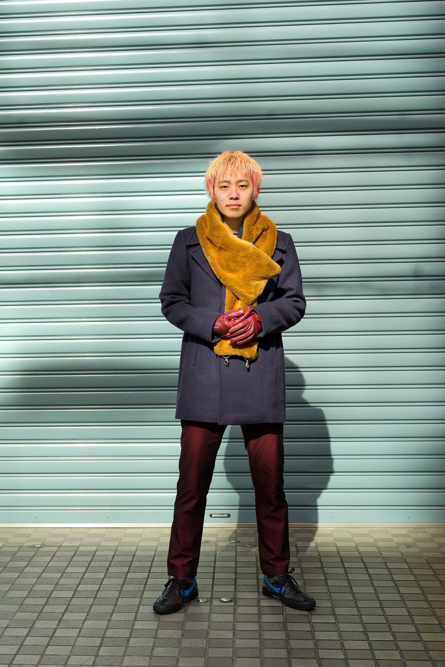 YUKI HASHIMOTO(ユウキハシモト)のSCARF ATTACHED PEACOAT-NAVYの通販