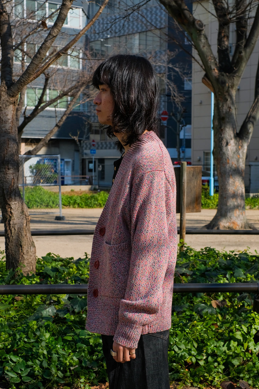 大人気☆ 22ss MASU MELANGE LOOSE カーディガン JUICYPINK - 通販