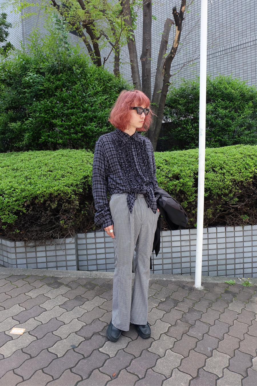 最大5万円OFFクーポン！ MASU GRUNGE PLAID SHIRT(BLACK