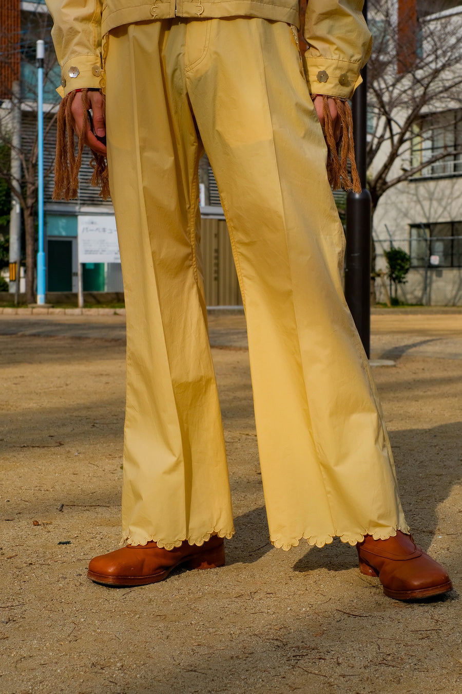 MASU SCALLOP FLARE PANTS