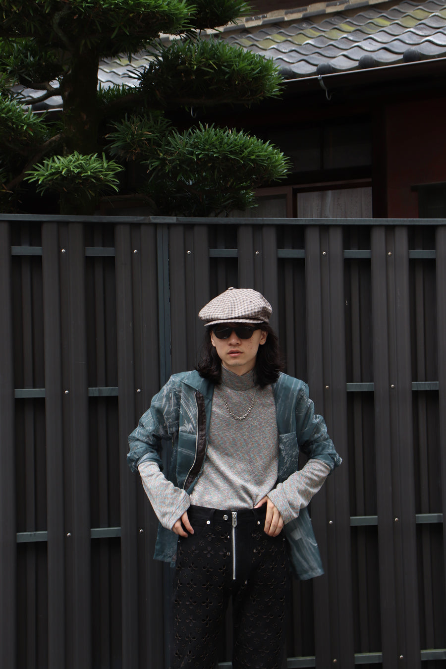 MASU 22aw ZIP-UP MARBLE BANDANA SHIRT eva.gov.co