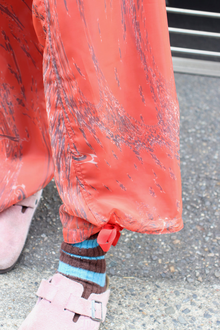 正規品 MASU 22aw MARBLE BANDANA EASY PANTS(RED) ワークパンツ