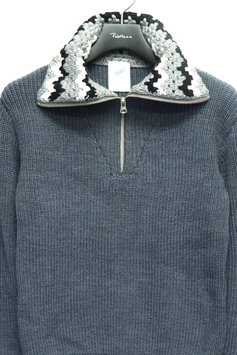 fluss(フルス)のHALF ZIP DRIVERS KNIT GRAY(ニット)の通販｜PALETTE