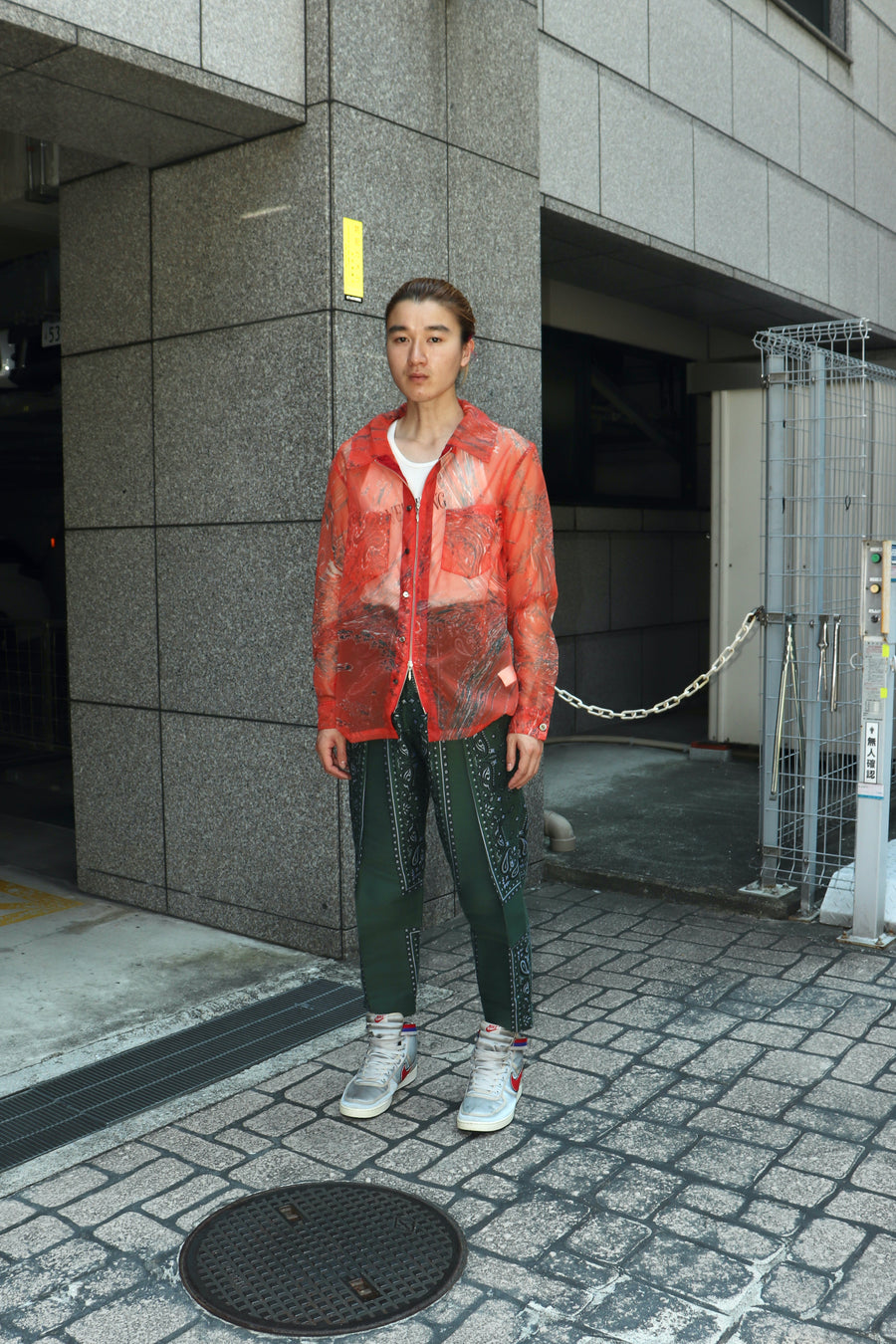 MASU 22AW「ZIP UP MARBLE BANDANA SHIRT」ジップアップバンダナシャツ