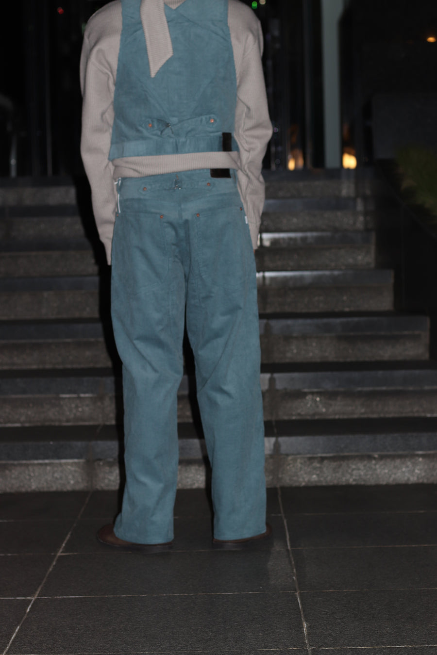 SUGARHILL(シュガーヒル)のCORDUROY DOUBLE KNEE DENIM PANTS BLUEの