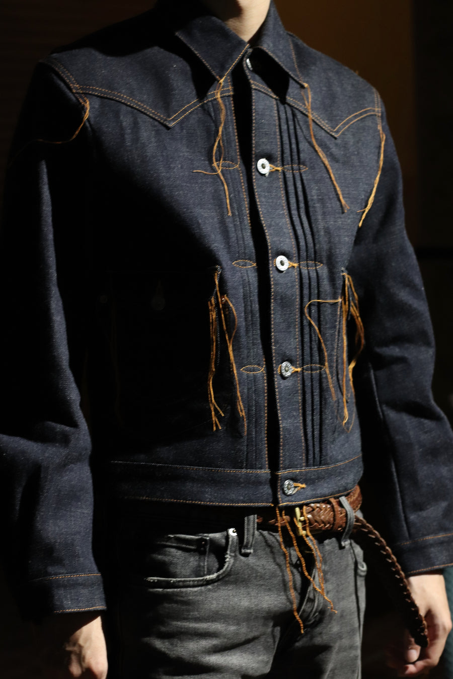 Sugarhill LOOSE THREAD DENIM JACKET - greatriverarts.com