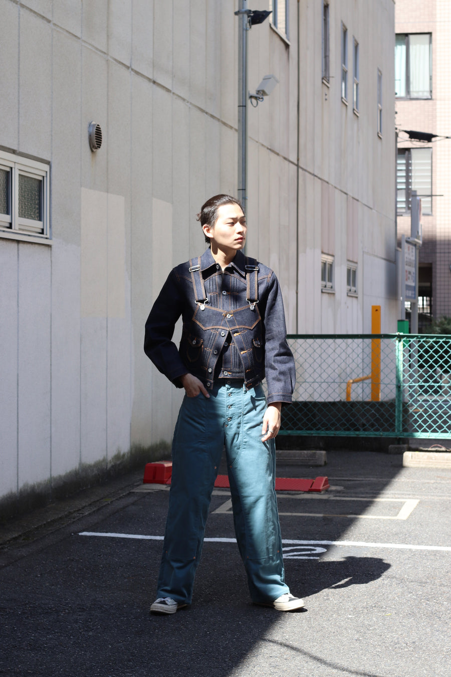 SUGARHILL(シュガーヒル)のCORDUROY DOUBLE KNEE DENIM PANTS BLUEの