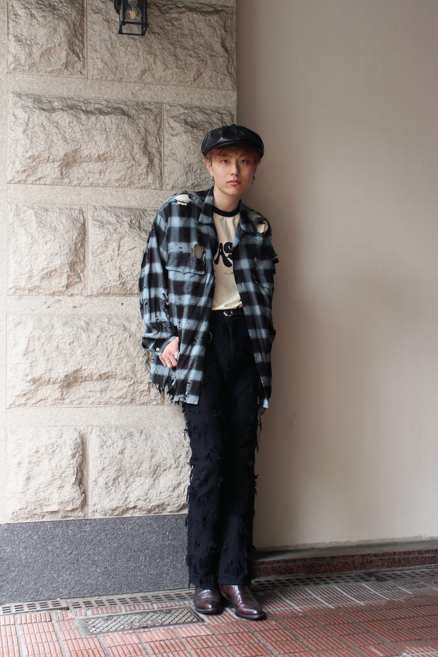 SUGARHILL(シュガーヒル)のBURNT OMBRE PLAID BLOUSE TURQUOISEの通販