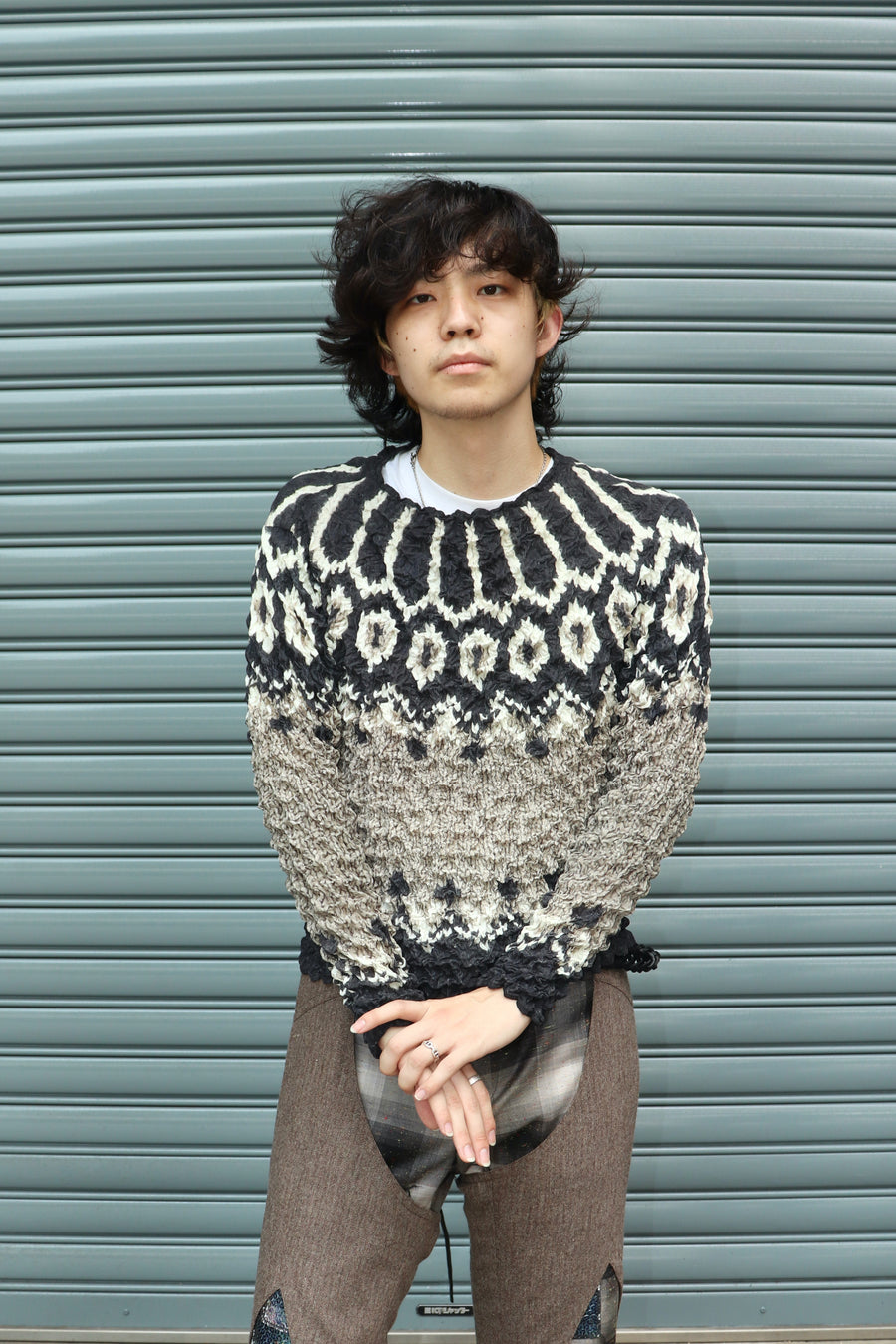 MASU(エムエーエスユー)のPOPCORN NORDIC SWEATER MOCHAの通販