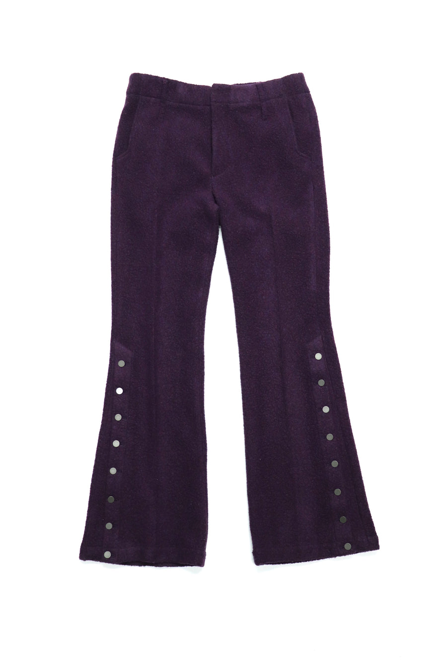 YUKI HASHIMOTO(ユウキハシモト)のFLARED SLIM TROUSERS PURPLEの通販