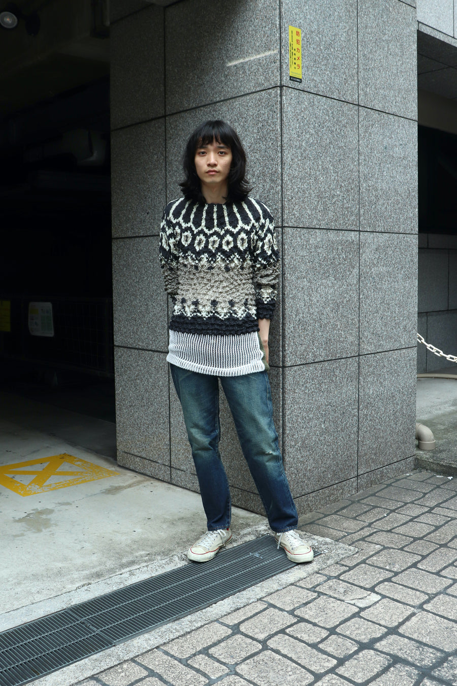 気質アップ気質アップMASU 22aw POPCORN NORDIC SWEATER(RED) ニット