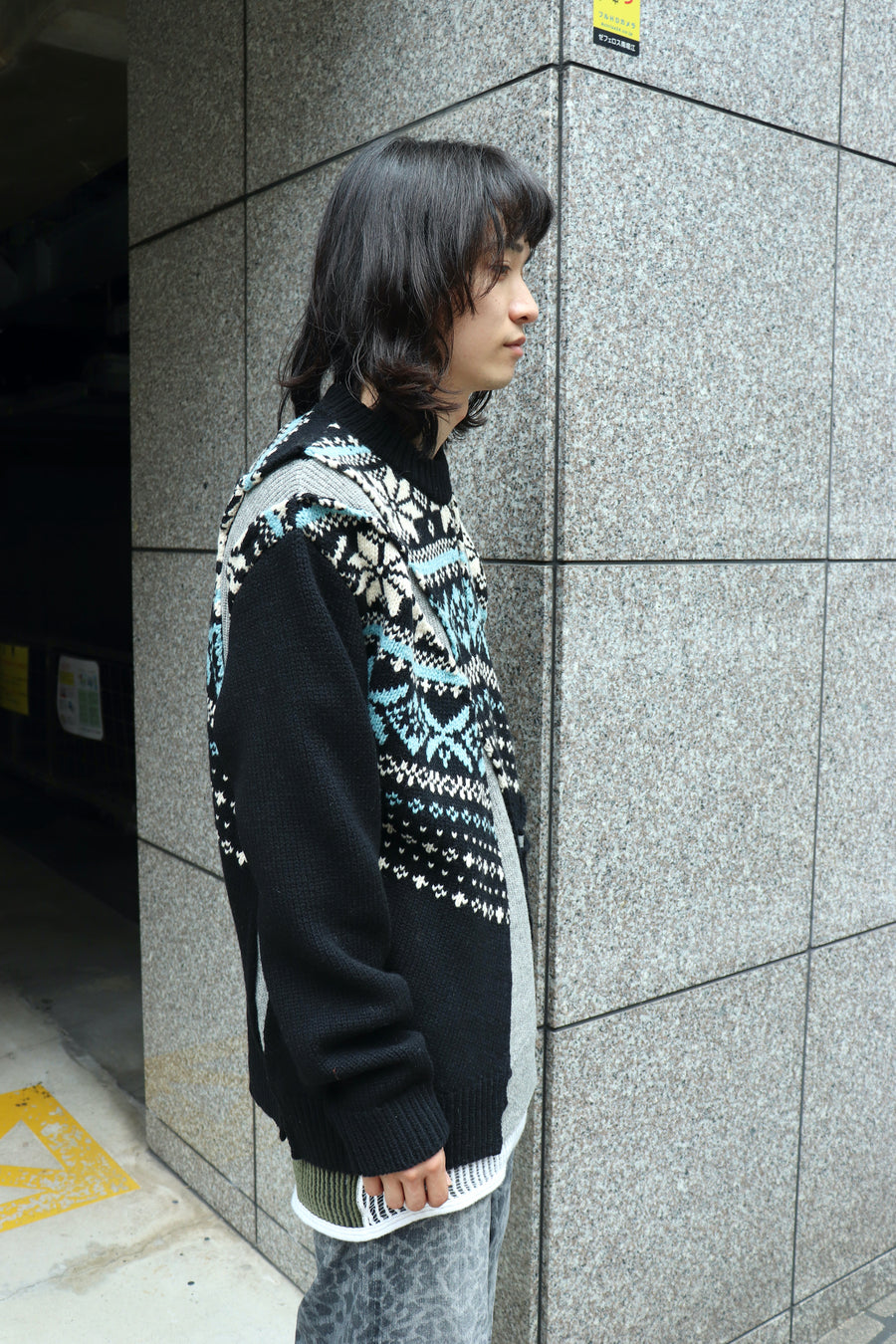 YUKI HASHIMOTO(ユウキハシモト)のPATCHWORK SKI JUMPER BLACKの通販