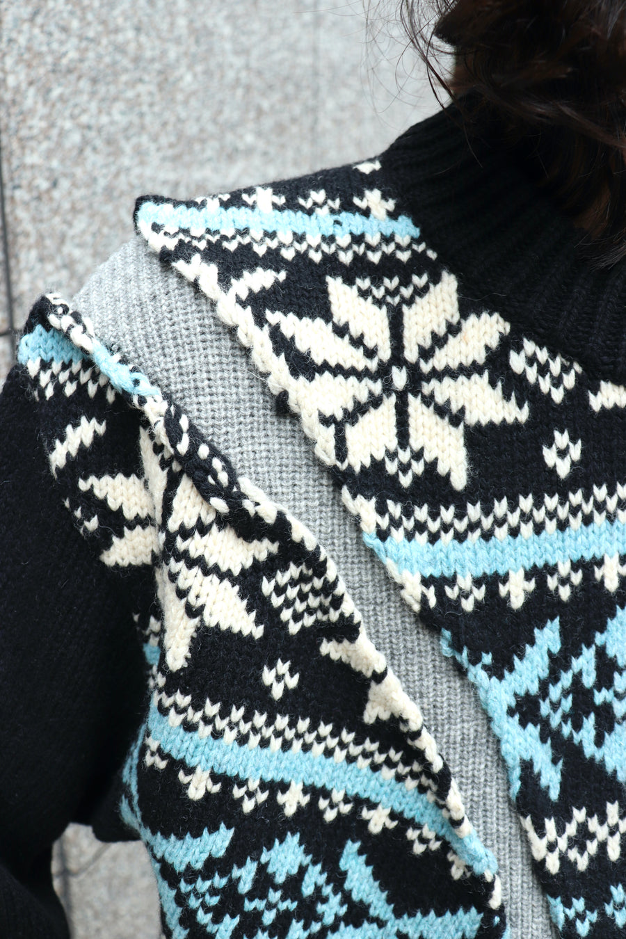 YUKI HASHIMOTO(ユウキハシモト)のPATCHWORK SKI JUMPER BLACKの通販