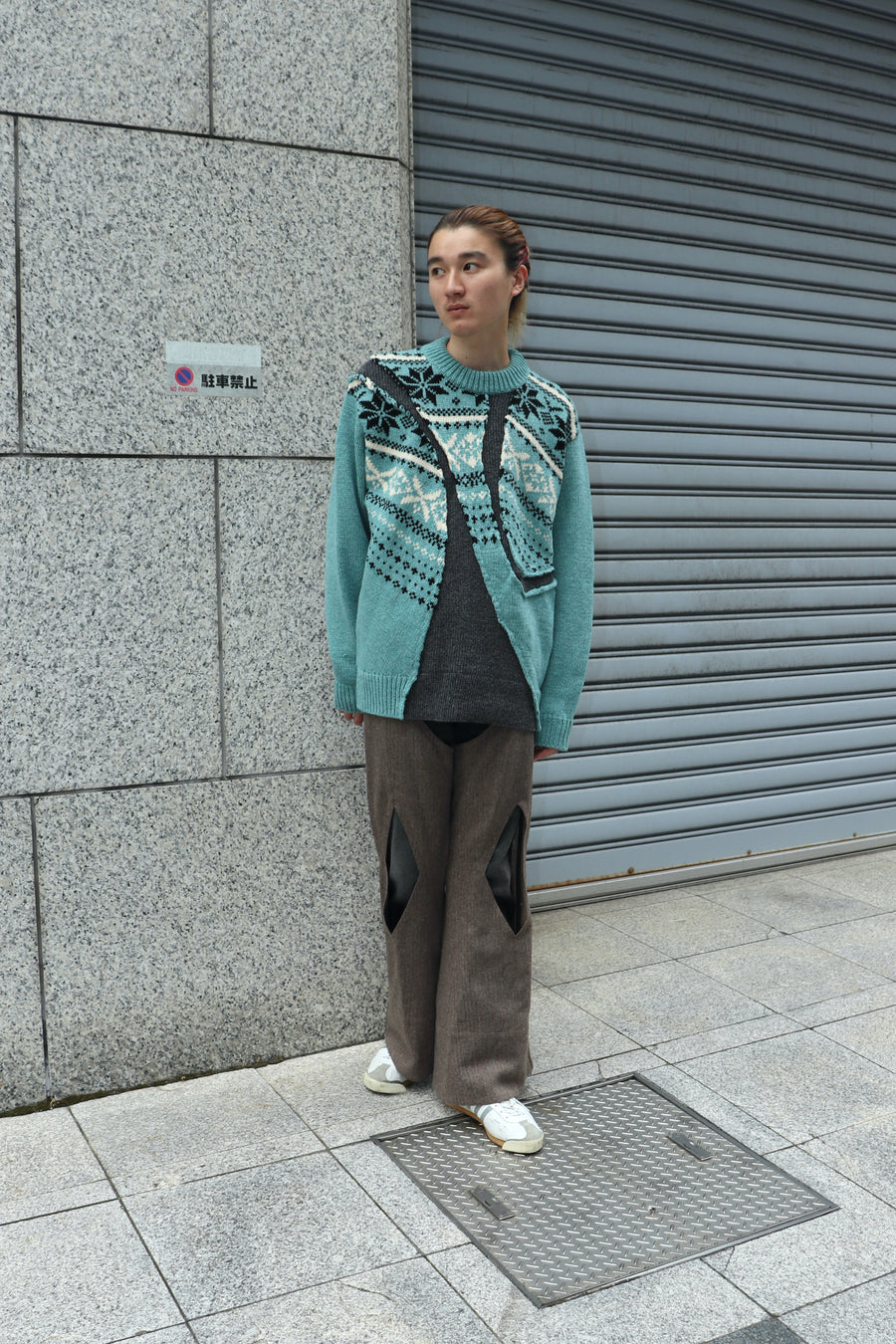 YUKI HASHIMOTO(ユウキハシモト)のPATCHWORK SKI JUMPER BLUEの通販