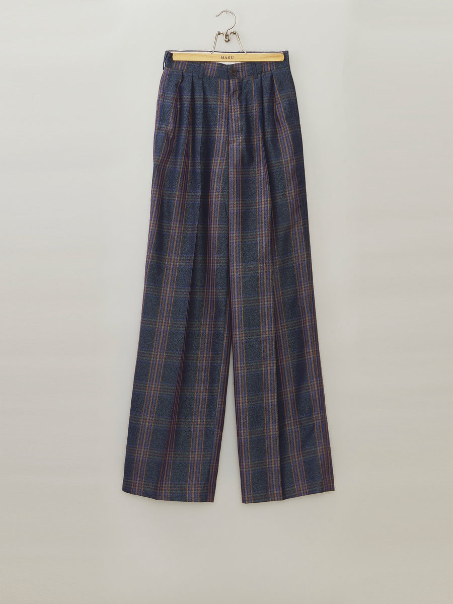 MASU(エムエーエスユー)の3 TUCK WIDE TROUSERS DARK NAVYの通販