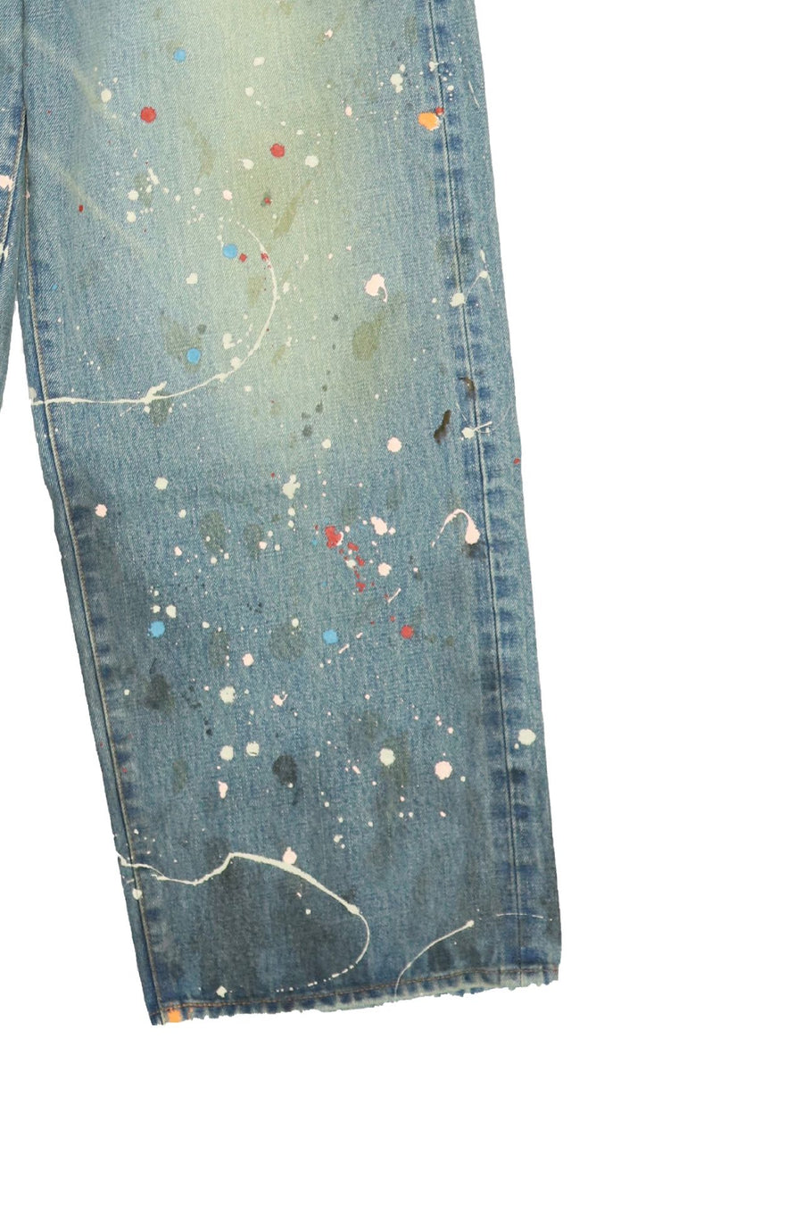 SUGARHILL OILED AND PAINTED DENIM PANTS - デニム