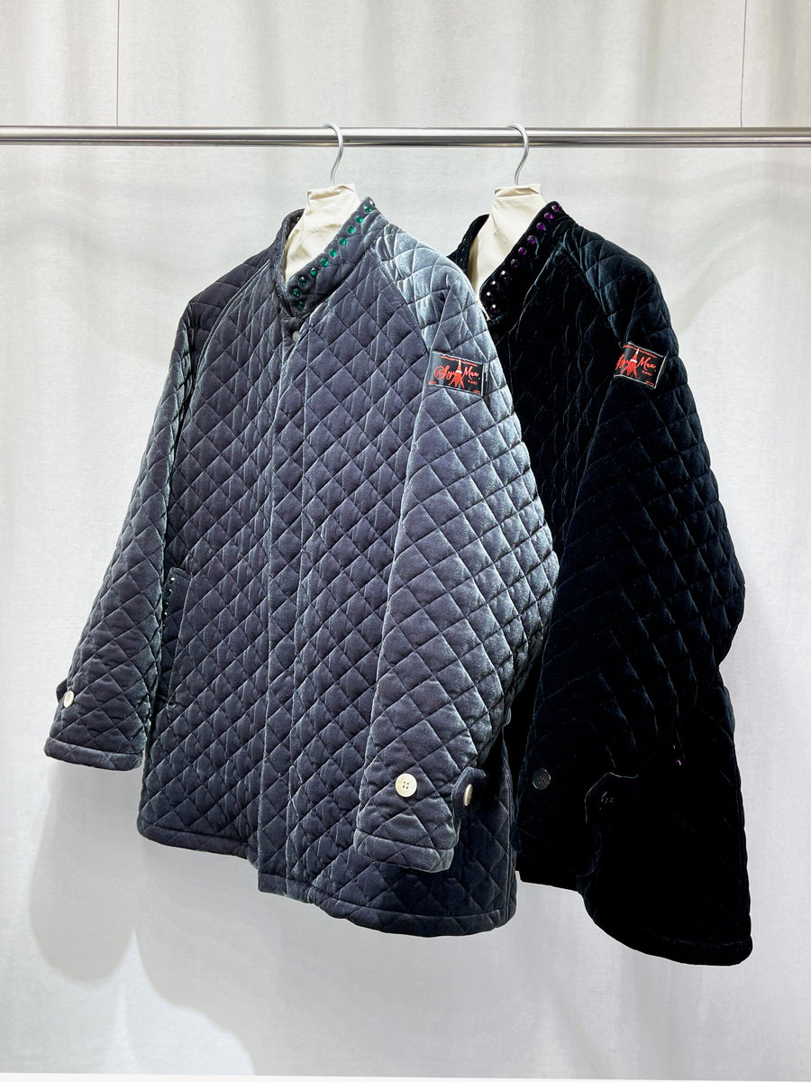 SYUMAN. Bijou velours quilted coat-