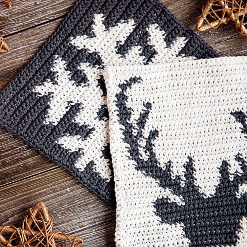 Modern Country Kitchen Towels Crochet Pattern - Leelee Knits