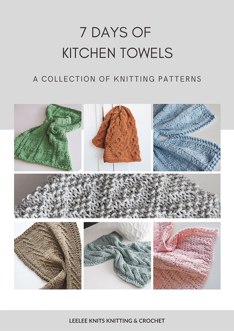 Modern Knit Dish Towel Pattern - Leelee Knits - Beginner Friendly