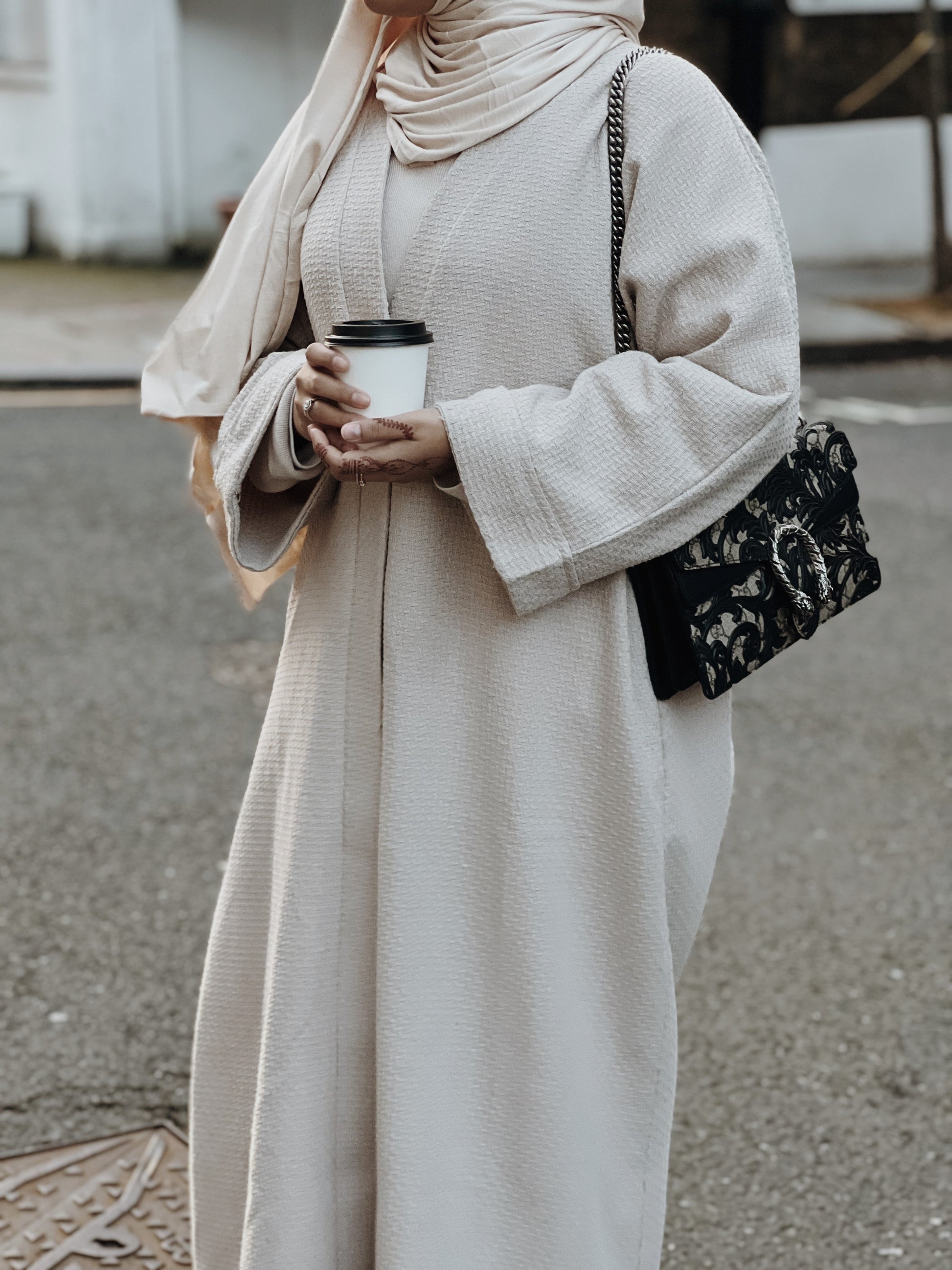 Shop Lait Chanel Abaya Coat with Pockets – HAWAA Clothing UK